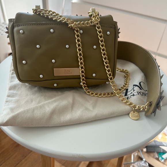 Zac Zac Posen Mini Arthette Beaded Leather Shoulder Bag with Dust Bag - Picture 4 of 8